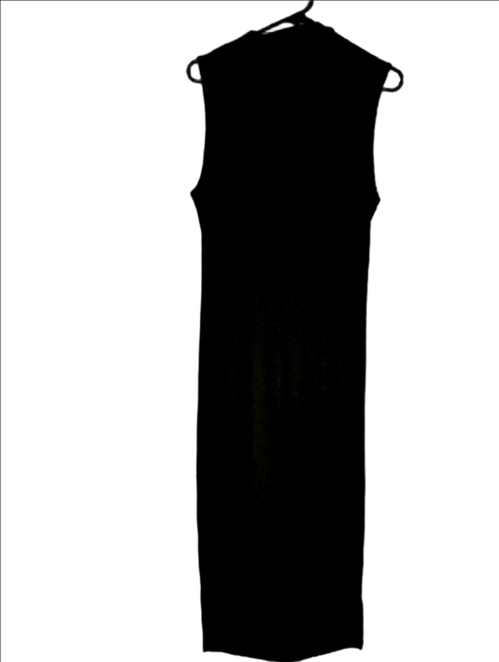 Cider Sexy Slinky Sleek Bodycon Black Ribbed Dress XL